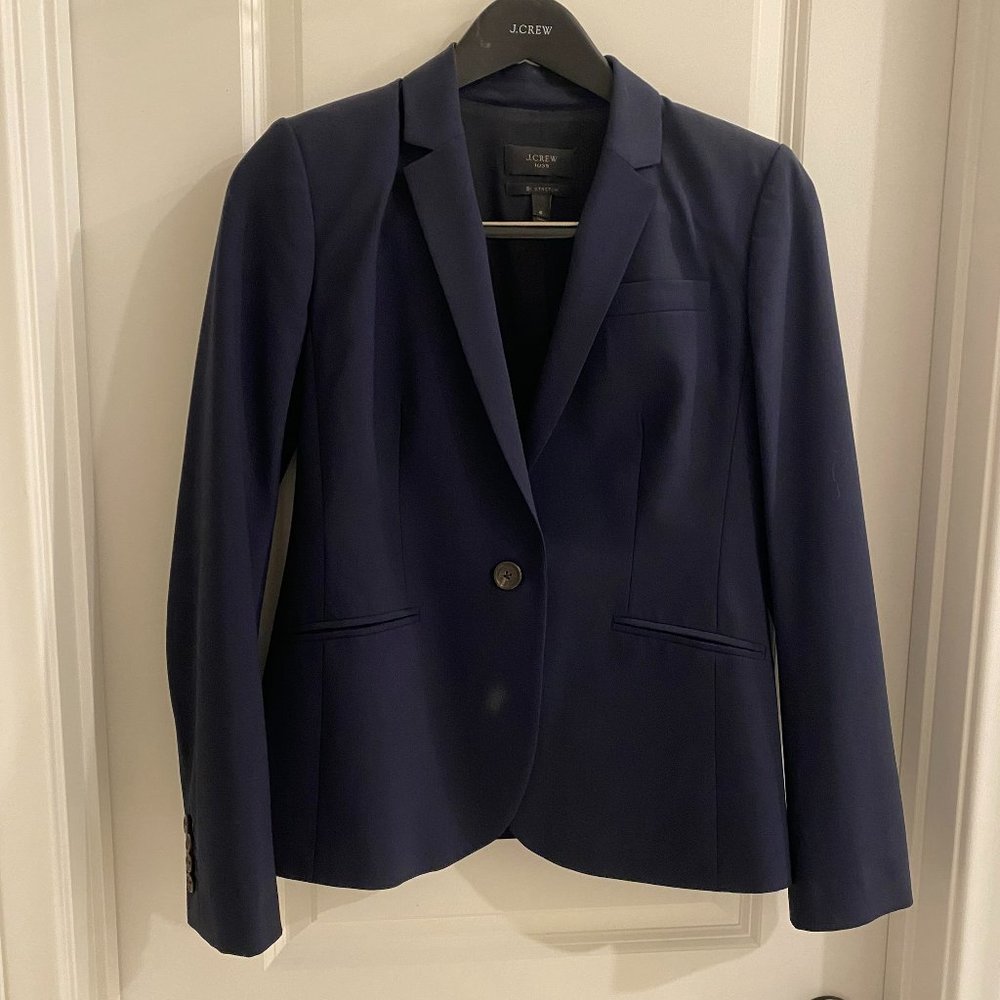 JCrew Women's Navy Suit Jacket Size 6